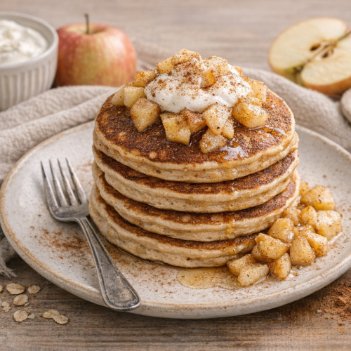 Panquecas de maçã e canela